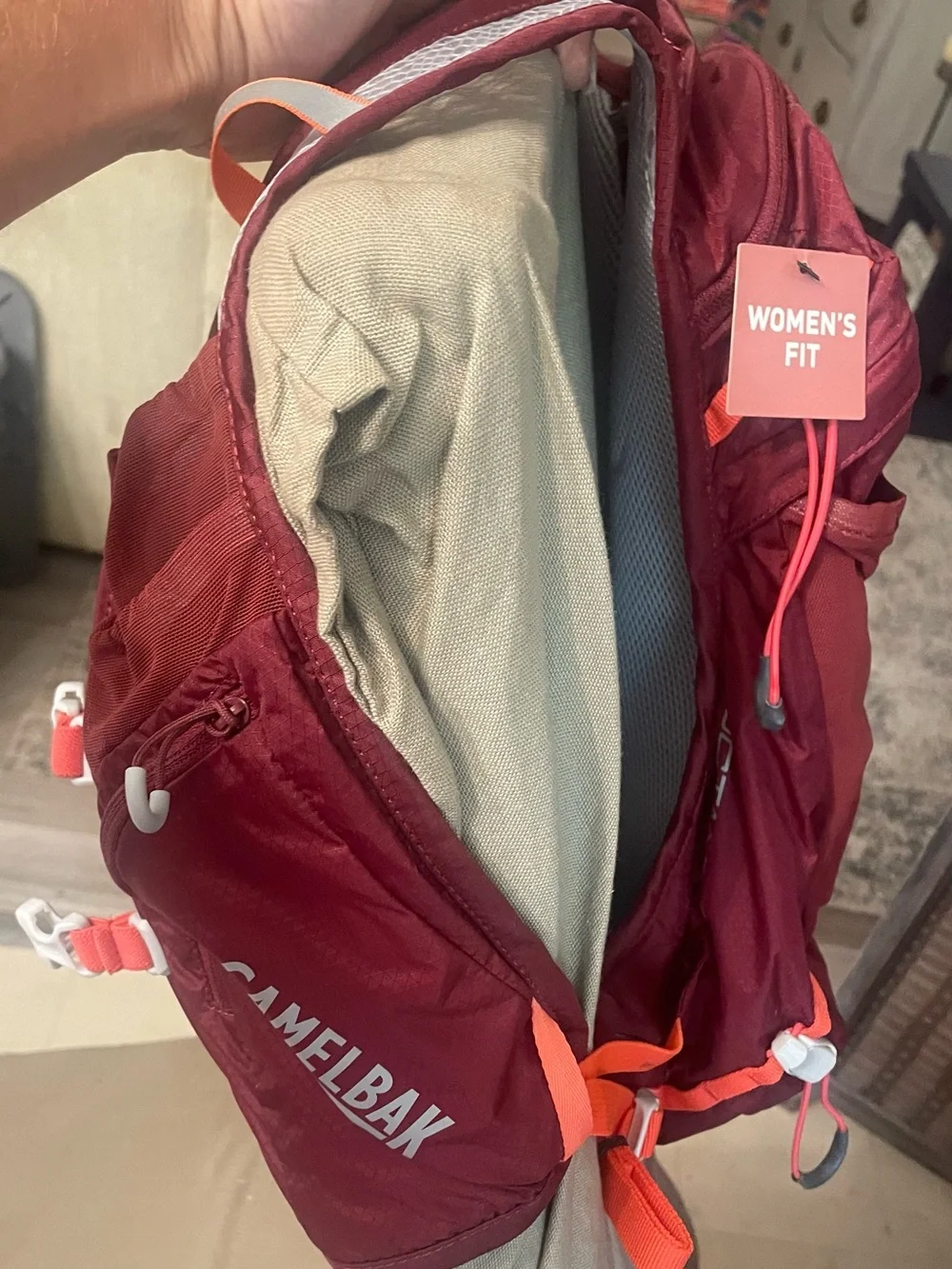 CamelBak Maroon and Orange Hydration Backpack
